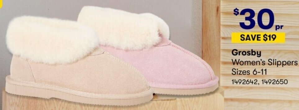 Grosby Women's Slippers Sizes 6-11 offer at Costco