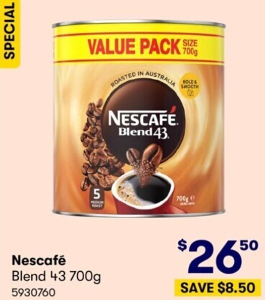 Nescafé Blend 43 700g offer at Costco