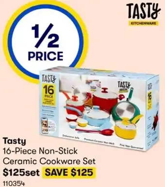 Costco Tasty 16-Piece Non-Stick Ceramic Cookware Set offer