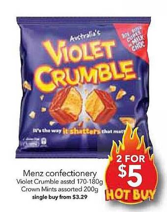 Cheap as Chips Menz confectionery offer