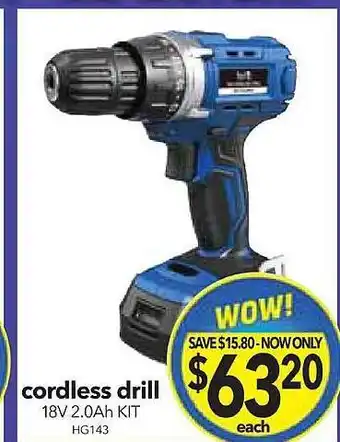 Cheap as Chips Cordless drill offer