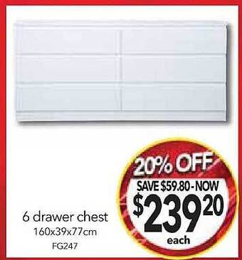Cheap as Chips 6 drawer chest offer