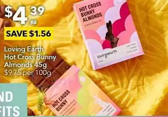 Loving earth hot cross bunny almonds 45 g