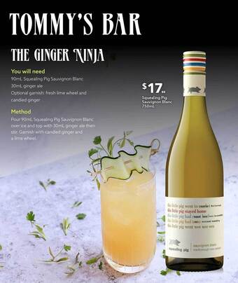 Ritchies Squealing pig sauvignon blanc offer