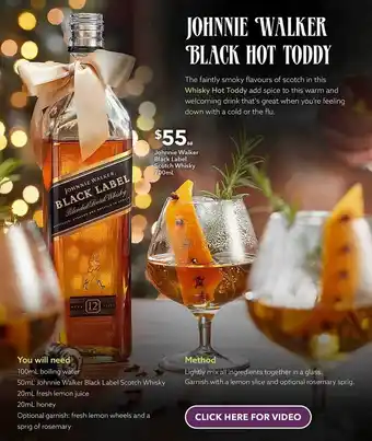 Ritchies Johnnie walker black label scotch whisky offer