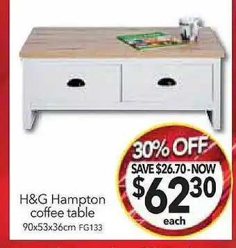 Cheap as Chips H&g hampton coffee table offer