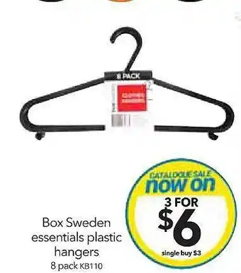 Box sweden essentials plastic hangers