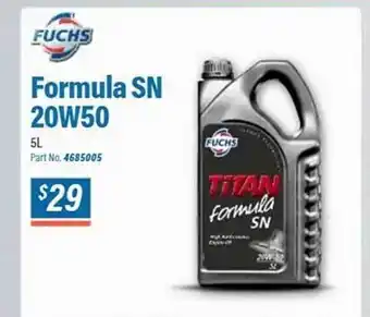 Fuchs formula sn 20w50