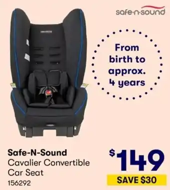 Costco Safe-N-Sound Cavalier Convertible Car Seat offer