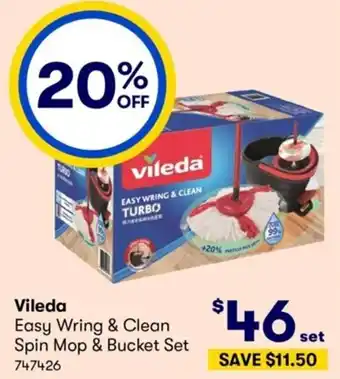 Vileda Easy Wring & Clean Spin Mop & Bucket Set
