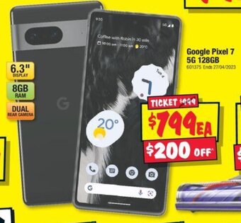 JB Hi-Fi Google Pixel 7 5g 128gb offer