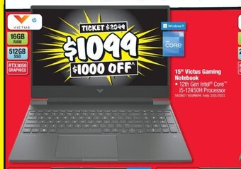 JB Hi-Fi 15" Victus Gaming Notebook offer