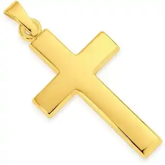 Prouds 9ct gold 25mm cross pendant offer
