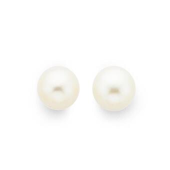 Prouds 9ct gold cultured fresh water pearl studs offer