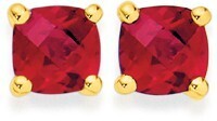Prouds 9ct gold created ruby stud earrings offer