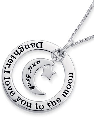 Prouds Sterling silver love you to the moon and back pendant offer