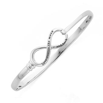 Prouds Sterling silver infinity bangle offer