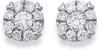 Prouds 9ct white gold cluster stud earrings offer