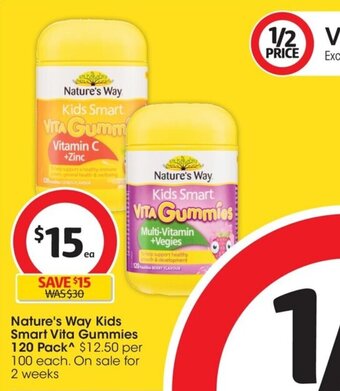 Coles Nature's Way Kids Smart Vita Gummies 120 pack offer