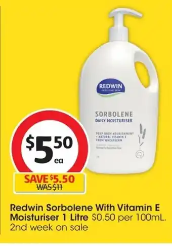 Redwin Sorbolene With Vitamin E Moisturiser 1 Litre