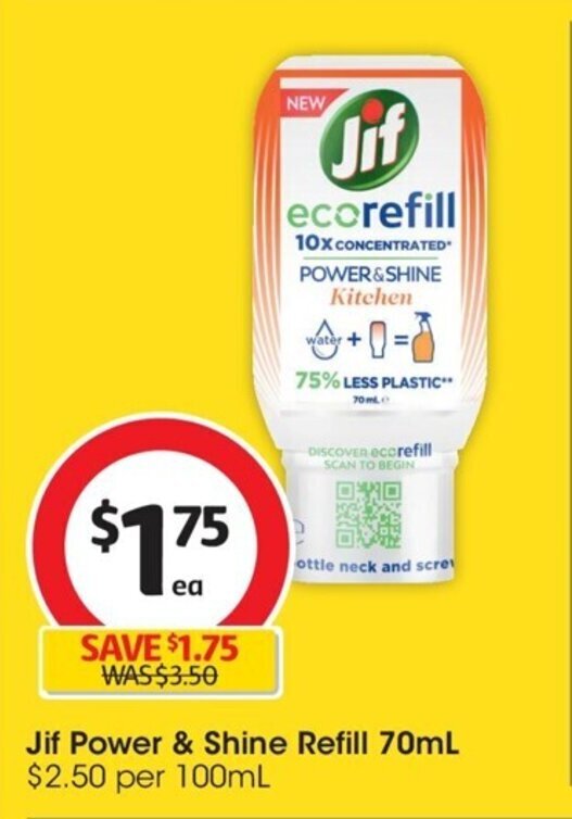 Jif Power & Shine Refill 70 ml offer at Coles