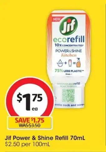 Coles Jif Power & Shine Refill 70 ml offer