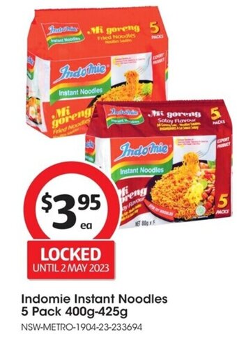 Coles Indomie Instant Noodles 5 Pack 400g-425g offer