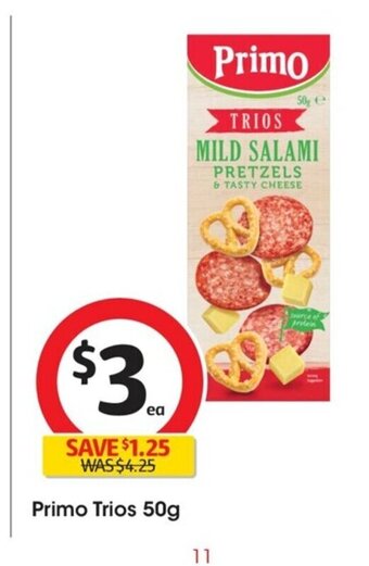 Coles Primo Trios 50g offer