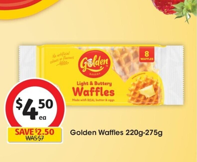 Golden Waffles 220g275g offer at Coles