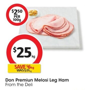 Coles Don Premium Melosi Leg Ham offer