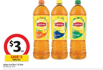 Coles Lipton Ice Tea 1.5 Litre offer