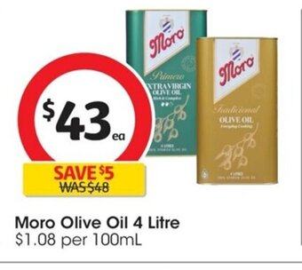Coles Moro Olive Oil 4 Litre offer