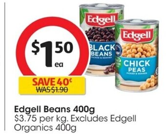 Coles Edgell Beans 400g offer