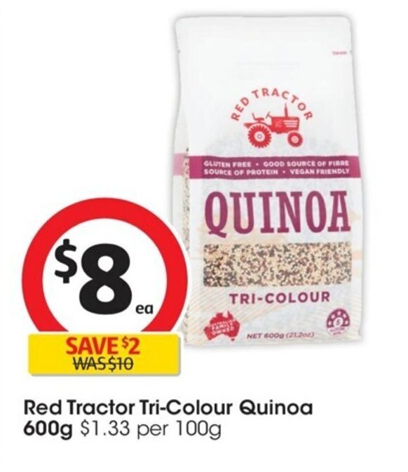 Red Tractor TriColour Quinoa 600g offer at Coles