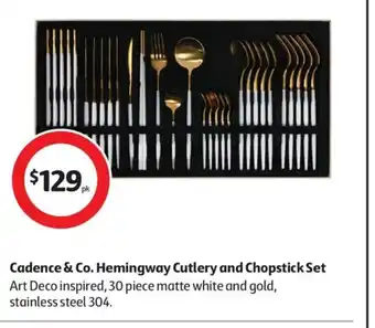 Coles Cadence & Co. Hemingway Cutlery and Chopstick Set offer