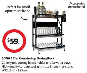 Coles SOGA 3 Tier Countertop Drying Rack offer