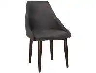 LivingStyles Stockholm Commercial Grade Eastwood Fabric Dining Chair, Metal Leg, Slate / Walnut offer