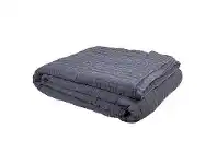 LivingStyles Bande Cotton Linen Bed Cover, Queen, Grey offer