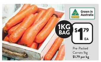 Foodworks Pre-packed carrots offer