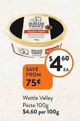 Foodworks Wattle valley paste offer