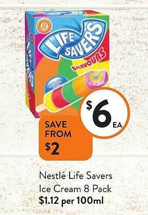 Foodworks Nestlé life savers ice cream offer