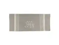 LivingStyles Montreal Cotton Monogram Tea Towel, Oatmeal / White offer
