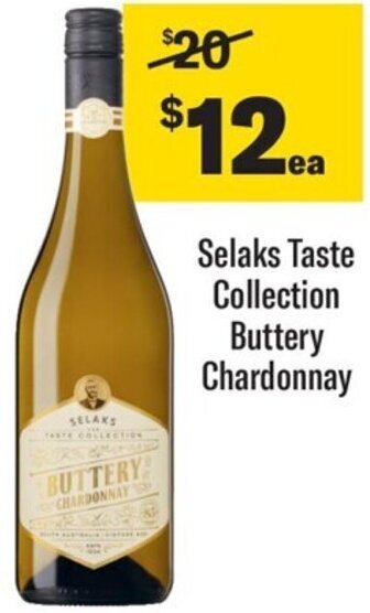 Coles Selaks Taste Collection Buttery Chardonnay offer
