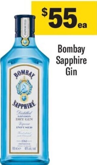 Coles Bombay Sapphire Gin offer