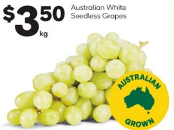 Woolworths Australian White Seedless Grapes offer