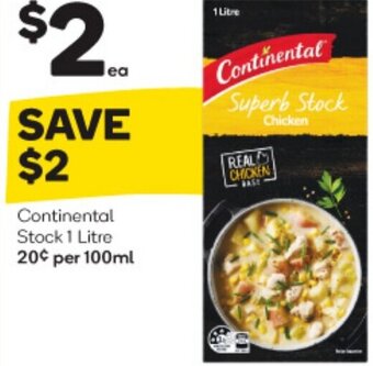 Woolworths Continental Stock 1 Litre offer