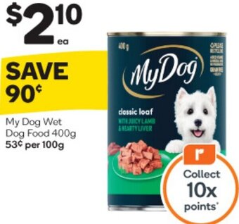 Woolworths My Dog Wet Dog Food 400g offer