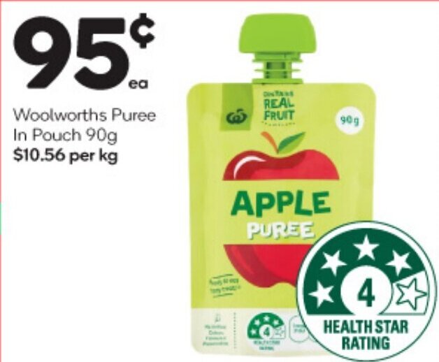 Woolworths Puree In Pouch 90g offer at Woolworths