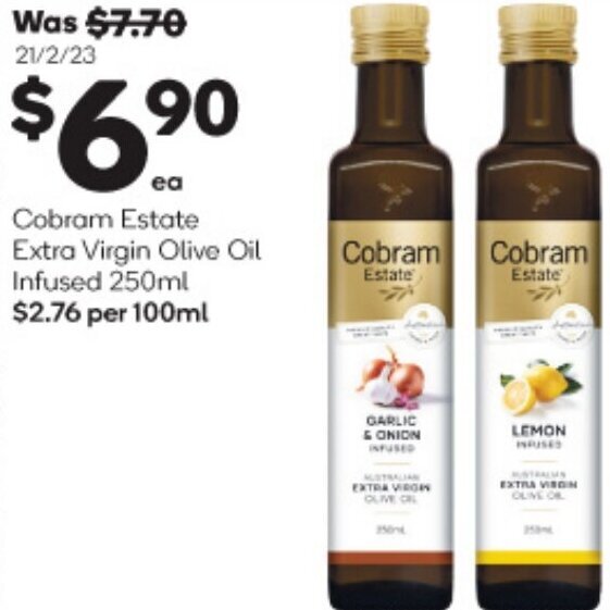 Cobram Estate Extra Virgin Olive Oil Infused 250ml offer at Woolworths