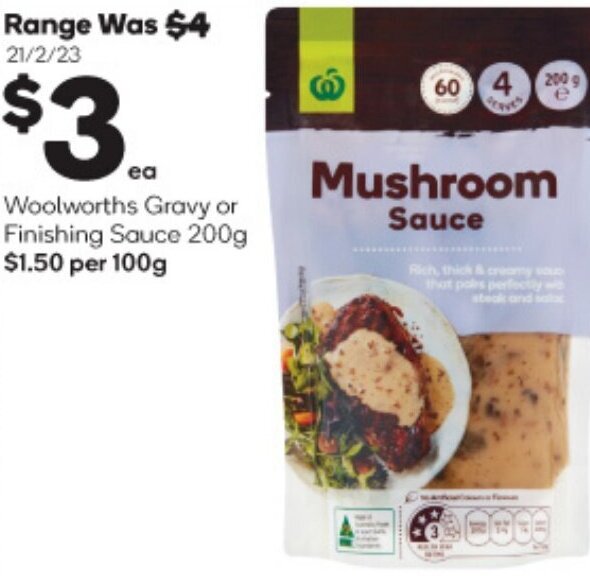 Woolworths Gravy or Finishing Sauce 200g offer at Woolworths